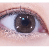 LensVery Silhouette2 Sheer Brown — single-eye close-up showing the contact lens appearance