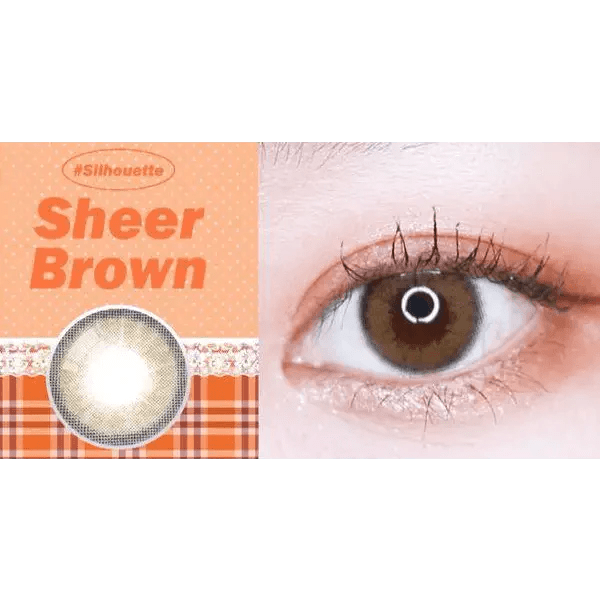 LensVery Silhouette2 Sheer Brown — contact lens appearance comparison