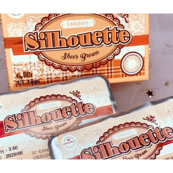 LensVery Silhouette2 Sheer Brown — contact lens packaging