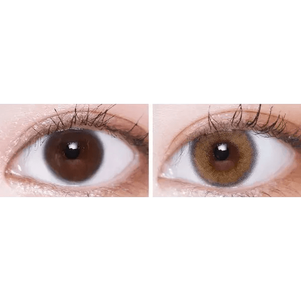LensVery Silhouette2 Sheer Brown — contact lens appearance comparison