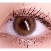 LensVery Silhouette2 Sheer Brown — single-eye close-up showing the contact lens appearance