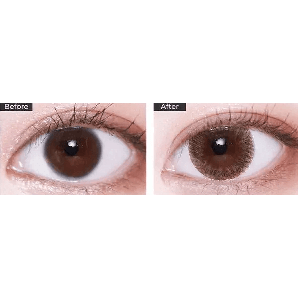 LensVery Sydney Brown (10p) — contact lens appearance comparison