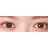 LensVery Sydney Brown (10p) — both eyes wearing the contact lenses