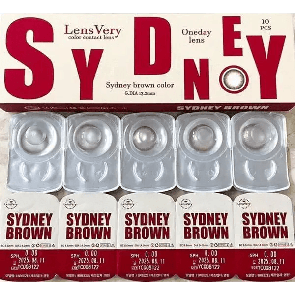 LensVery Sydney Brown (10p) — contact lens packaging