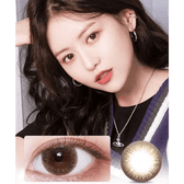 LensVery Sydney Brown (10p) — model portrait showing the contact lens look