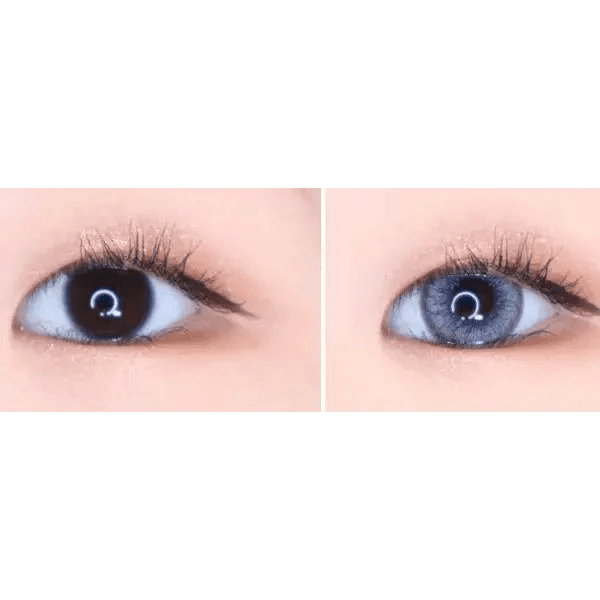 LensVery Venti Ann Gray — both eyes wearing the contact lenses