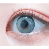 LensVery VeryTok Capri Blue — single-eye close-up showing the contact lens appearance