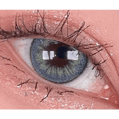 LensVery VeryTok Capri Blue — single-eye close-up showing the contact lens appearance