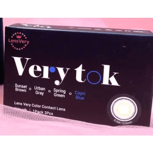 LensVery VeryTok Capri Blue — contact lens packaging