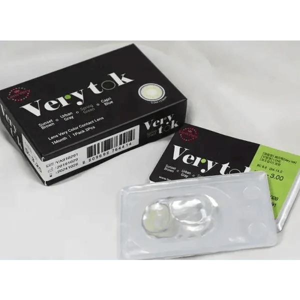 LensVery VeryTok Spring Green — contact lens packaging