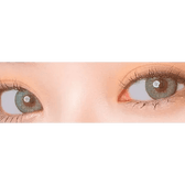 LensVery VeryTok Sunset Brown — both eyes wearing the contact lenses