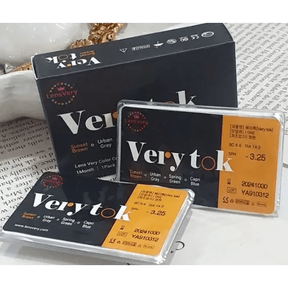 LensVery VeryTok Sunset Brown — contact lens packaging