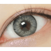 LensVery VeryTok Urban Gray — single-eye close-up showing the contact lens appearance