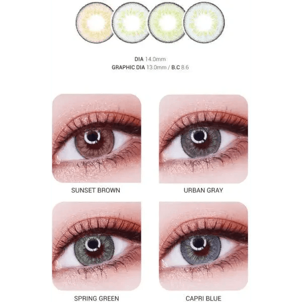 LensVery VeryTok Urban Gray — contact lens appearance comparison
