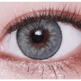 LensVery VeryTok Urban Gray — single-eye close-up showing the contact lens appearance