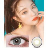 LensVery VeryTok Urban Gray — model portrait showing the contact lens look