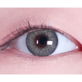 LensVery VeryTok Urban Gray — single-eye close-up showing the contact lens appearance