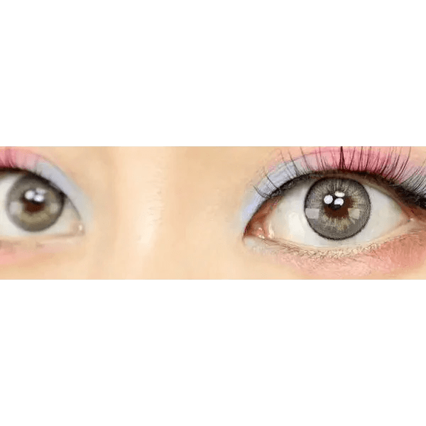 LensVery VeryTok Urban Gray — both eyes wearing the contact lenses