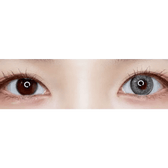 LensVery VeryTok Urban Gray — both eyes wearing the contact lenses
