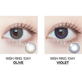 LensVery Wish Ring 1Day Violet (10p) colored contact lens, 13.1mm graphic diameter, Daily wear