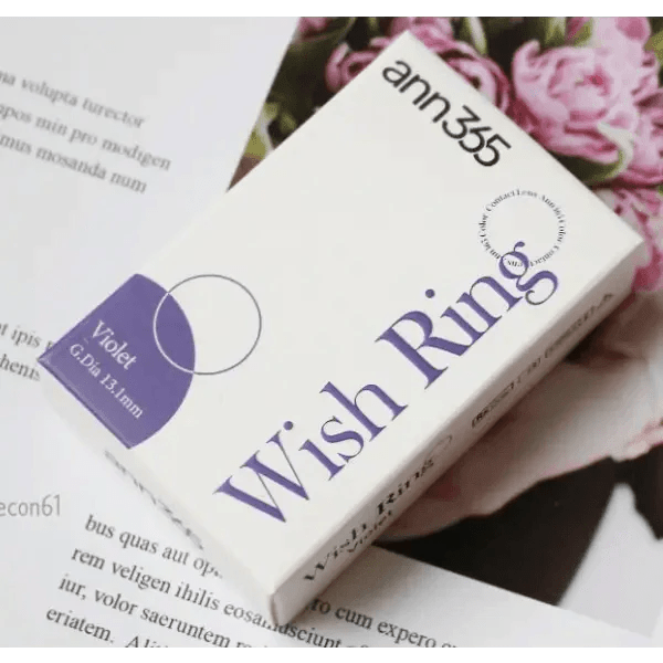 LensVery Wish Ring Violet colored contact lens, 13.1mm graphic diameter, Monthly wear