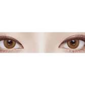 LensVery Wonder Eye Circle Brown — both eyes wearing the contact lenses