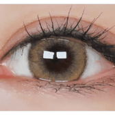 LensVery Wonder Eye Circle Brown — single-eye close-up showing the contact lens appearance