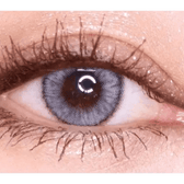 LensVery Wonder Eye Circle Gray — both eyes wearing the contact lenses