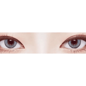 LensVery Wonder Eye Circle Gray — both eyes wearing the contact lenses