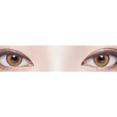 LensVery Wonder Eye Circle Hazel — both eyes wearing the contact lenses