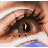 LensVery Wonder Eye Deep Gray — single-eye close-up showing the contact lens appearance