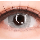 LensVery Wonder Eye Deep Gray — single-eye close-up showing the contact lens appearance