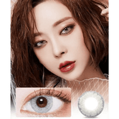 LensVery Wonder Eye Deep Gray — model portrait showing the contact lens look