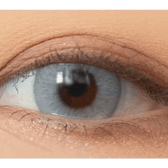LensVery Wonder Eye Deep Gray — single-eye close-up showing the contact lens appearance