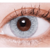 LensVery Wonder Eye Deep Gray — single-eye close-up showing the contact lens appearance