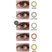 LensVery Wonder Eye Deep Gray — contact lens appearance comparison