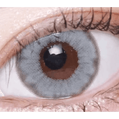 LensVery Wonder Eye Gray (10p) — single-eye close-up showing the contact lens appearance