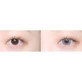 LensVery Wonder Eye Gray (10p) — both eyes wearing the contact lenses
