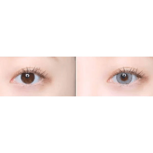 LensVery Wonder Eye Gray (10p) — both eyes wearing the contact lenses