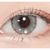LensVery Wonder Eye Gray (10p) — single-eye close-up showing the contact lens appearance