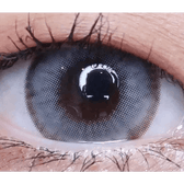 LensVery Wonder Eye Gray (10p) — single-eye close-up showing the contact lens appearance