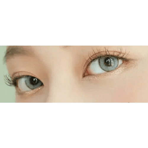 LensVery Wonder Eye Gray (10p) — both eyes wearing the contact lenses