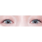 LensVery Wonder Eye Gray (10p) — both eyes wearing the contact lenses