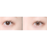 LensVery Wonder Eye Hazel (10p) — both eyes wearing the contact lenses