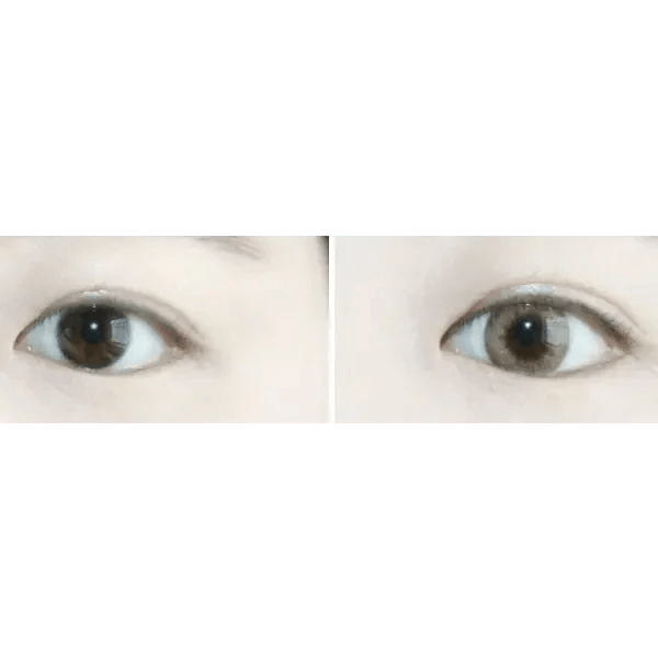 LensVery Wonder Eye Hazel — both eyes wearing the contact lenses