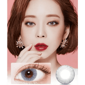LensVery Wonder Eye Light Gray — model portrait showing the contact lens look