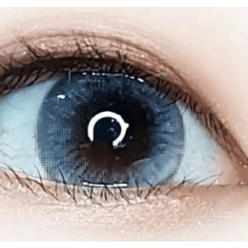 LensVery Wonder Eye Light Gray — single-eye close-up showing the contact lens appearance
