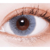 LensVery Wonder Eye Light Gray — single-eye close-up showing the contact lens appearance