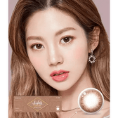 LensTown Lighly Classic Brown (20p) — model portrait showing the contact lens look