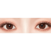 LensTown Lighly Classic Brown (20p) — both eyes wearing the contact lenses